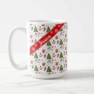 Festive Christmas Mug – Santa & Reindeer 