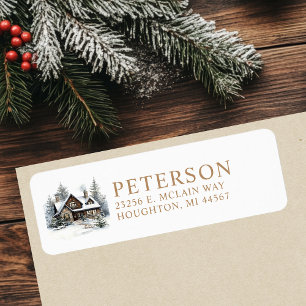 Festive Christmas New Home Return Address Label