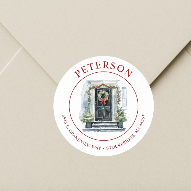 Festive Christmas New Home Return Address Labels (Creator Uploaded)