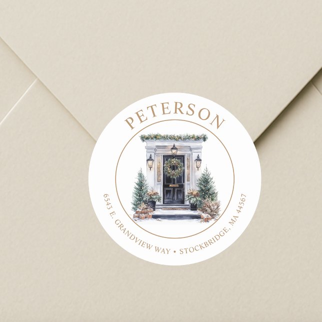 Festive Christmas New Home Return Address Labels (Creator Uploaded)