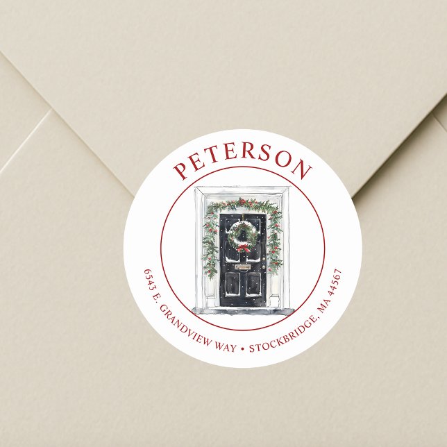 Festive Christmas New Home Return Address Labels (Creator Uploaded)