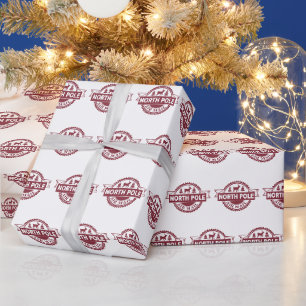 Festive Christmas North pole air mail Wrapping Paper