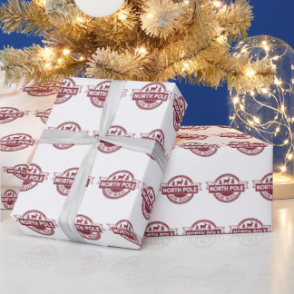 Festive Christmas North pole air mail Wrapping Paper