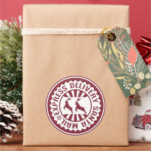 Festive Christmas North pole Express delivery Classic Round Sticker
