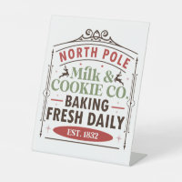 festive Christmas North Pole milk and cookie 