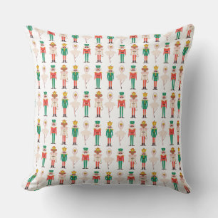 Festive Christmas Nutcracker Ballerina Cushion
