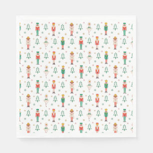 Festive Christmas Nutcracker Ballerina Napkin