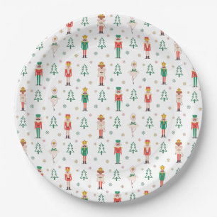 Festive Christmas Nutcracker Ballerina Paper Plate