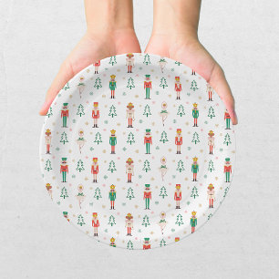 Festive Christmas Nutcracker Ballerina Paper Plate