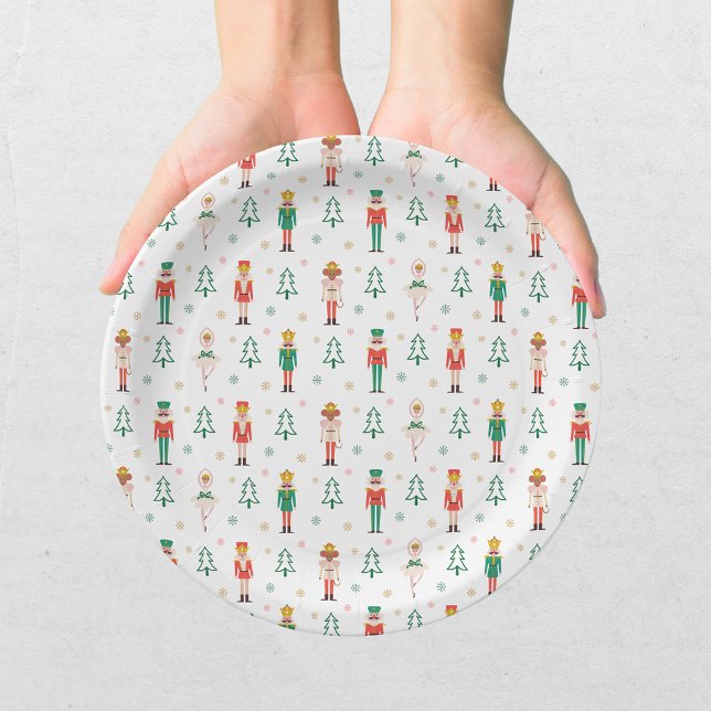 Festive Christmas Nutcracker Ballerina Paper Plate (Creator Uploaded)