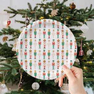 Festive Christmas Nutcracker Ballerina Paper Plate