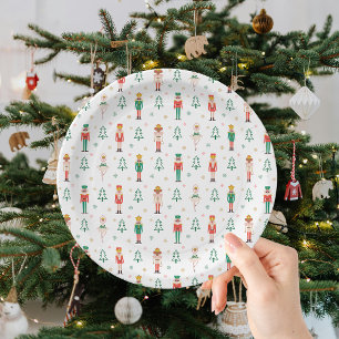 Festive Christmas Nutcracker Ballerina Paper Plate