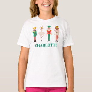 Festive Christmas Nutcracker Ballerina T-Shirt