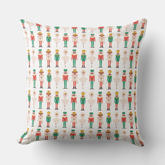 Festive Christmas Nutcracker Christmas Cushion (Front)