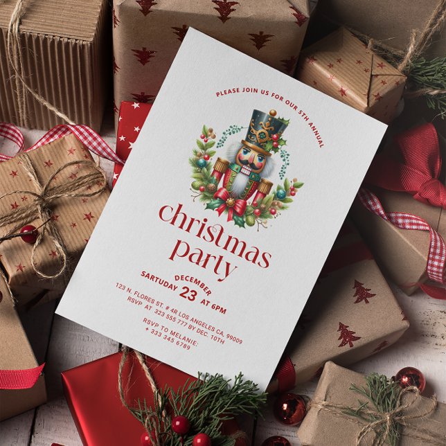 Festive Christmas Nutcracker Christmas Party  Invitation (Creator Uploaded)