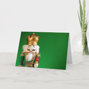 Festive christmas nutcracker greeting card