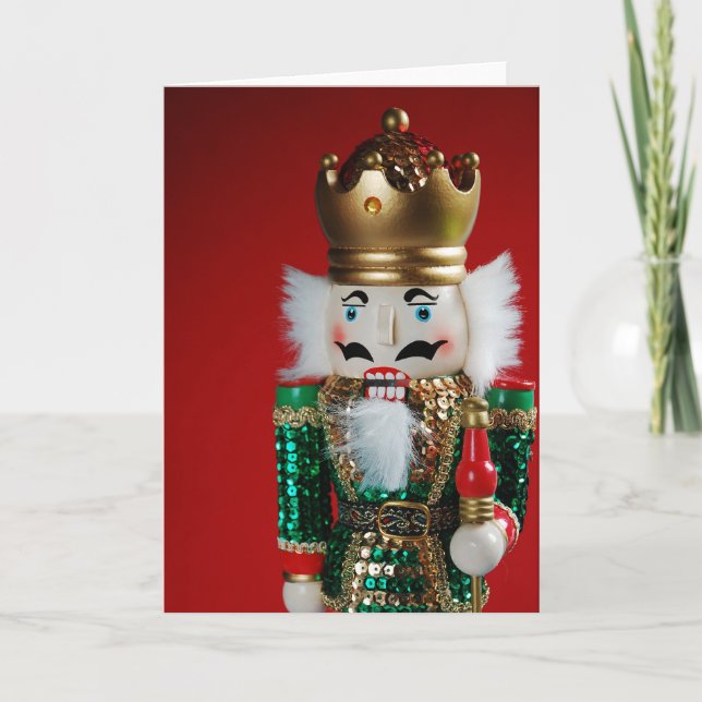 Festive christmas nutcracker greeting card (Front)