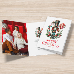 Festive Christmas Nutcracker Personalizable Photo  Card