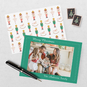 Festive Christmas Nutcracker Photo Holiday Card