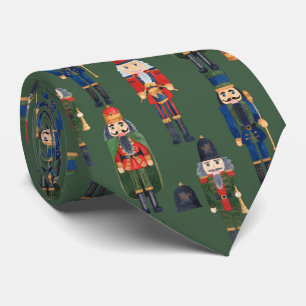 Festive Christmas nutcracker tiled pattern Tie