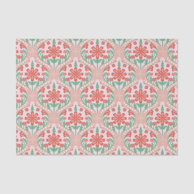 Festive Christmas Ornaments Pattern Tissue Paper (Front)