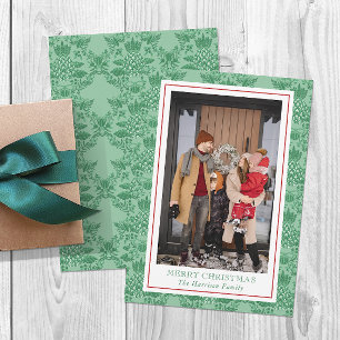 Festive Christmas Ornaments Pineapples Photo Holiday Card