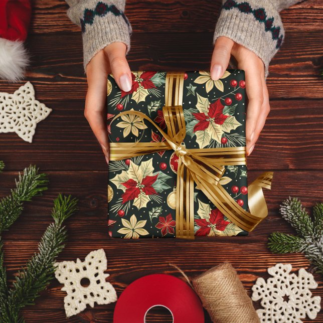 Festive Christmas Ornaments Seamless Pattern Wrapping Paper (Creator Uploaded)