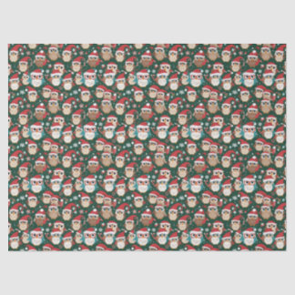 Festive Christmas Owls in Holiday Colors Tissue Paper