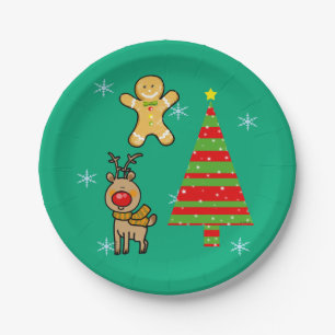 festive Christmas Paper Plate