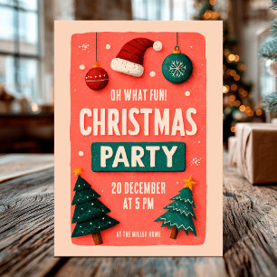Festive Christmas party card