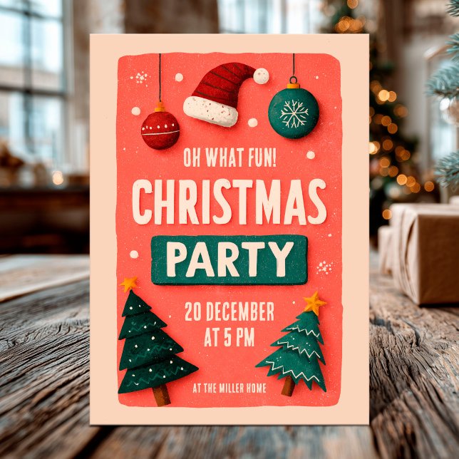 Festive Christmas party card (Creator Uploaded)