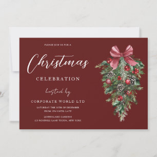 Festive Christmas Party Celebration  Invitation