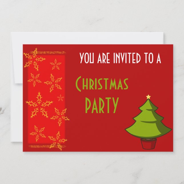 Festive Christmas Party Invitation (Front)