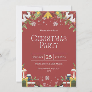 Festive Christmas Party Invitation