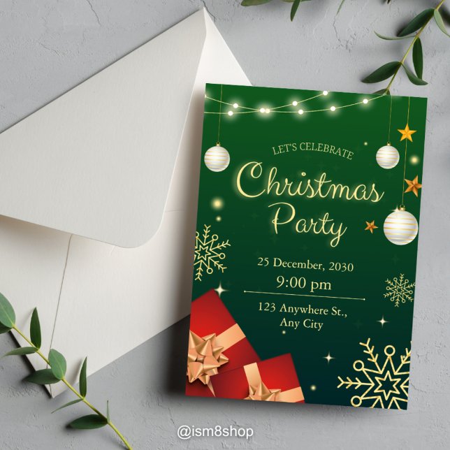 Festive Christmas Party Invitation (Creator Uploaded)