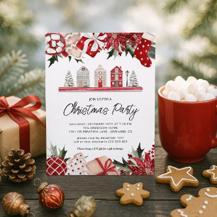 Festive Christmas Party  Invitation