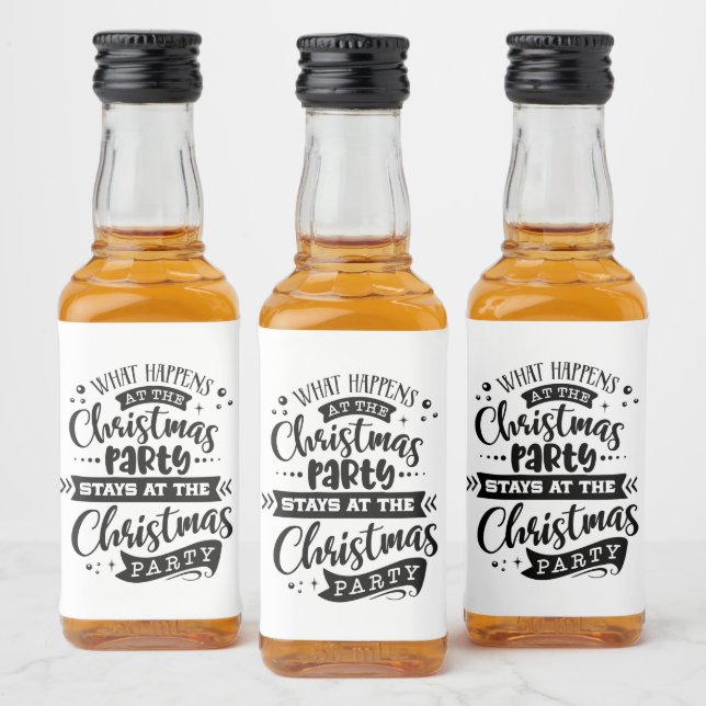 festive Christmas party promise  Liquor Bottle Label (Bottles)