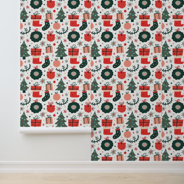 Festive Christmas Pattern Design Wallpaper (Application)