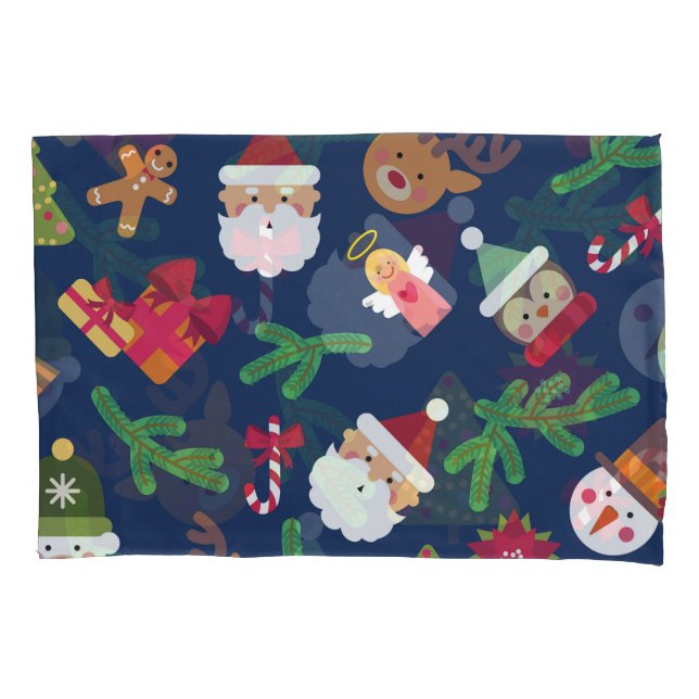 Festive Christmas pattern, holiday design. Pillowcase (Front)