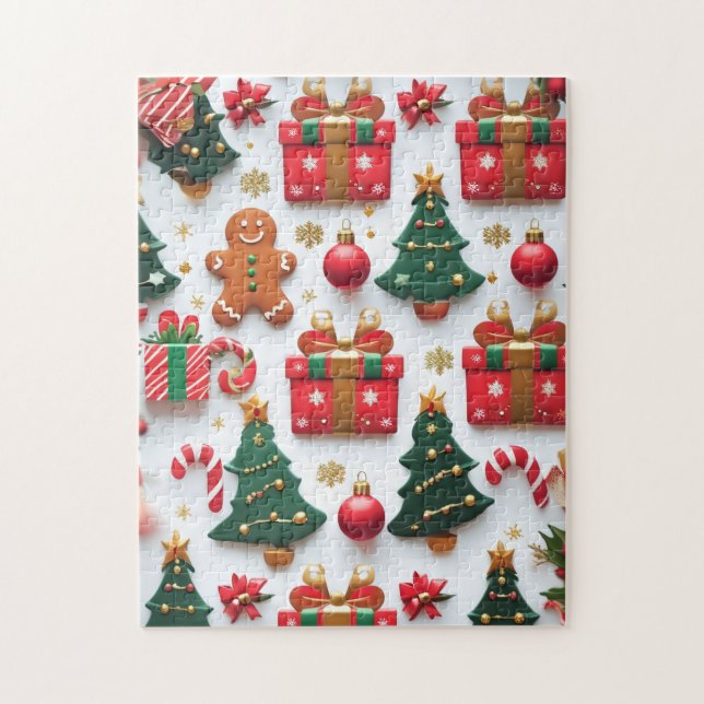 Festive Christmas Pattern Jigsaw Puzzle (Vertical)