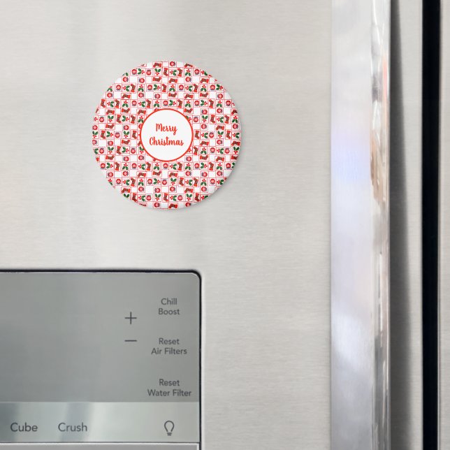 Festive Christmas pattern Magnet (In Situ (Fridge))
