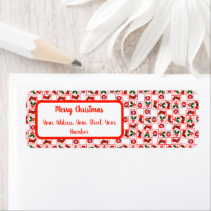Festive Christmas pattern Return Address Label