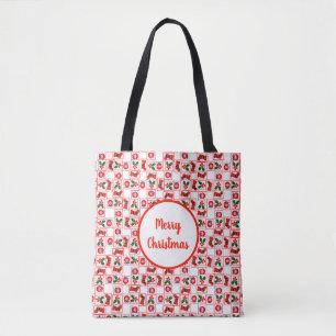 Festive Christmas pattern Tote Bag