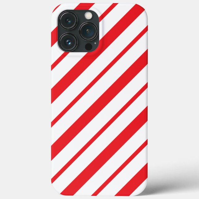 festive Christmas peppermint stripe Case-Mate iPhone Case (Back)