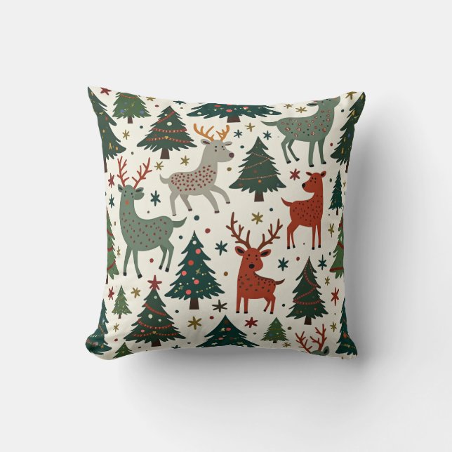 Festive Christmas Pillow Cushion (Front)