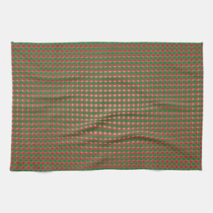 Festive Christmas Plaid Tea Towel