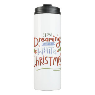 Festive Christmas quote sticker, typography design Thermal Tumbler