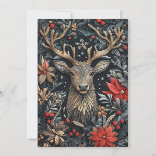 Festive Christmas Reindeer Greeting Card