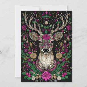 Festive Christmas Reindeer Greeting Card