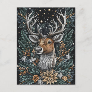 Festive Christmas Reindeer Greeting Card
